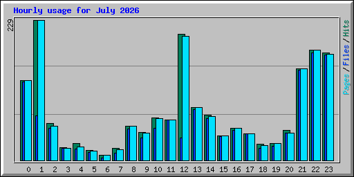 Hourly usage for July 2026